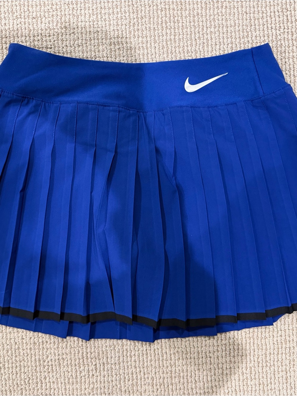 Nike Dri-FIT Pleated Tennis Skirt Skort Royal Blue Black Size S
